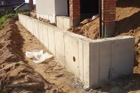 Подпорные стены бетонные работы фундамент Земляные работы копка в ручн