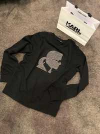 Czarna bluza Karl Lagerfeld unisex rozmiar S z ćwiekami HIT