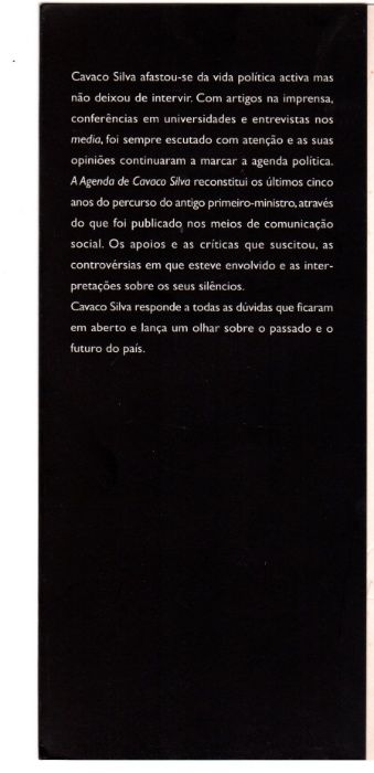 Livro 'A agenda de Cavaco Silva' de Vítor Gonçalves
