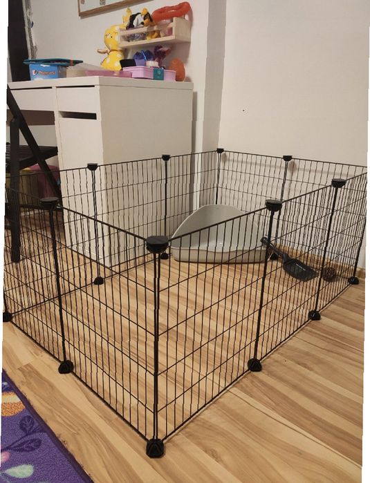 Klatka kojec dla małych zwierząt zagroda 46x143x73 cm wybieg siatka