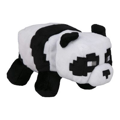 Мягкая Игрушка Панда из Майнкрафт(Minecraft) черно-белая, 25см