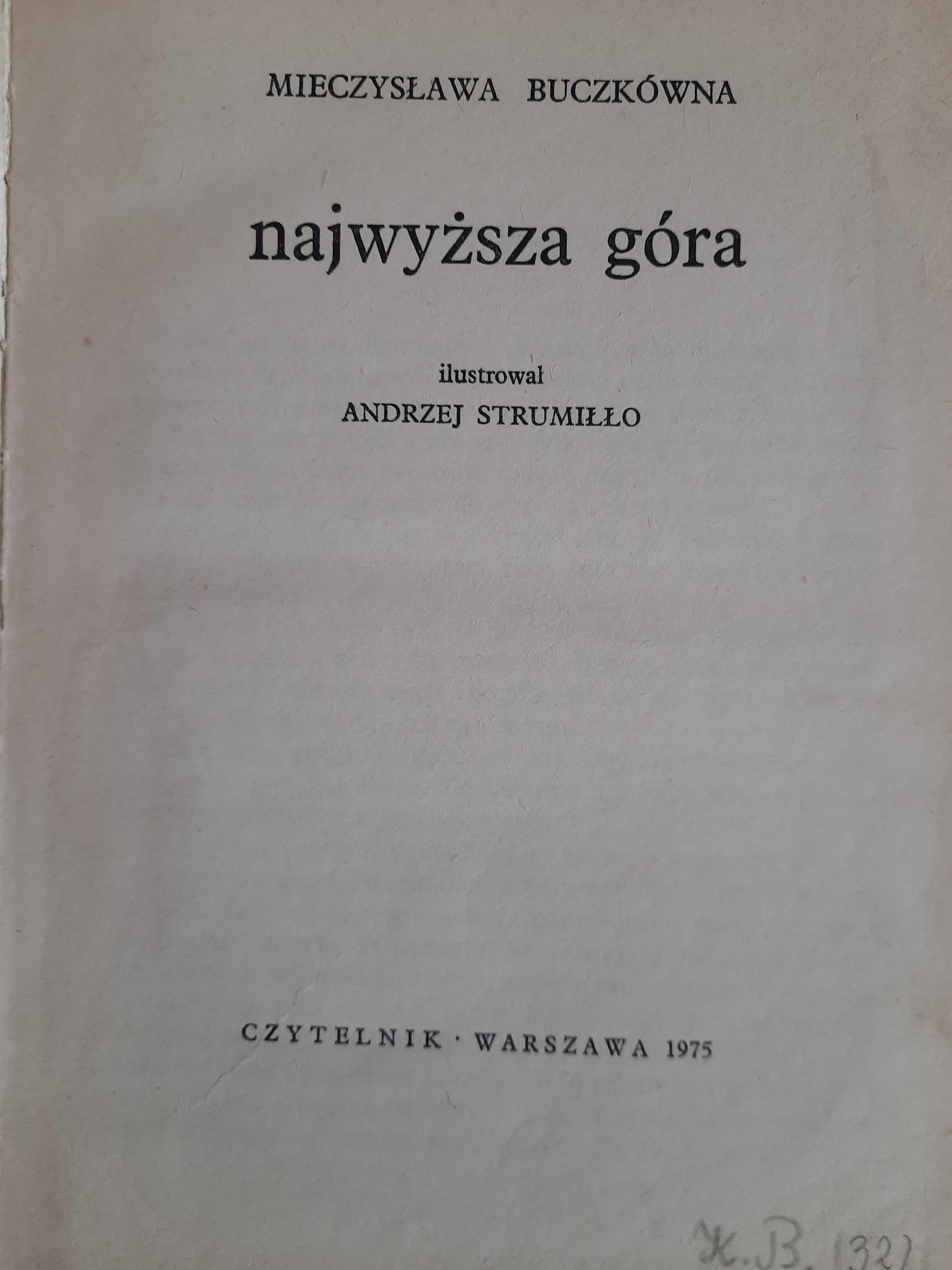 Książka Najwyższa góra Mieczysława Buczkówna