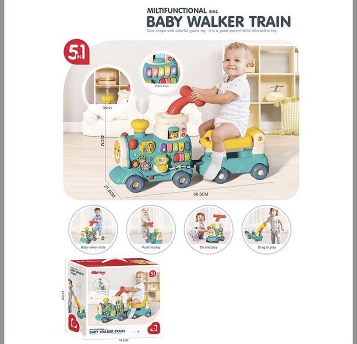 Ходунки-каталка 6065\6064 піаніно, звук, толокар, підсвітка,