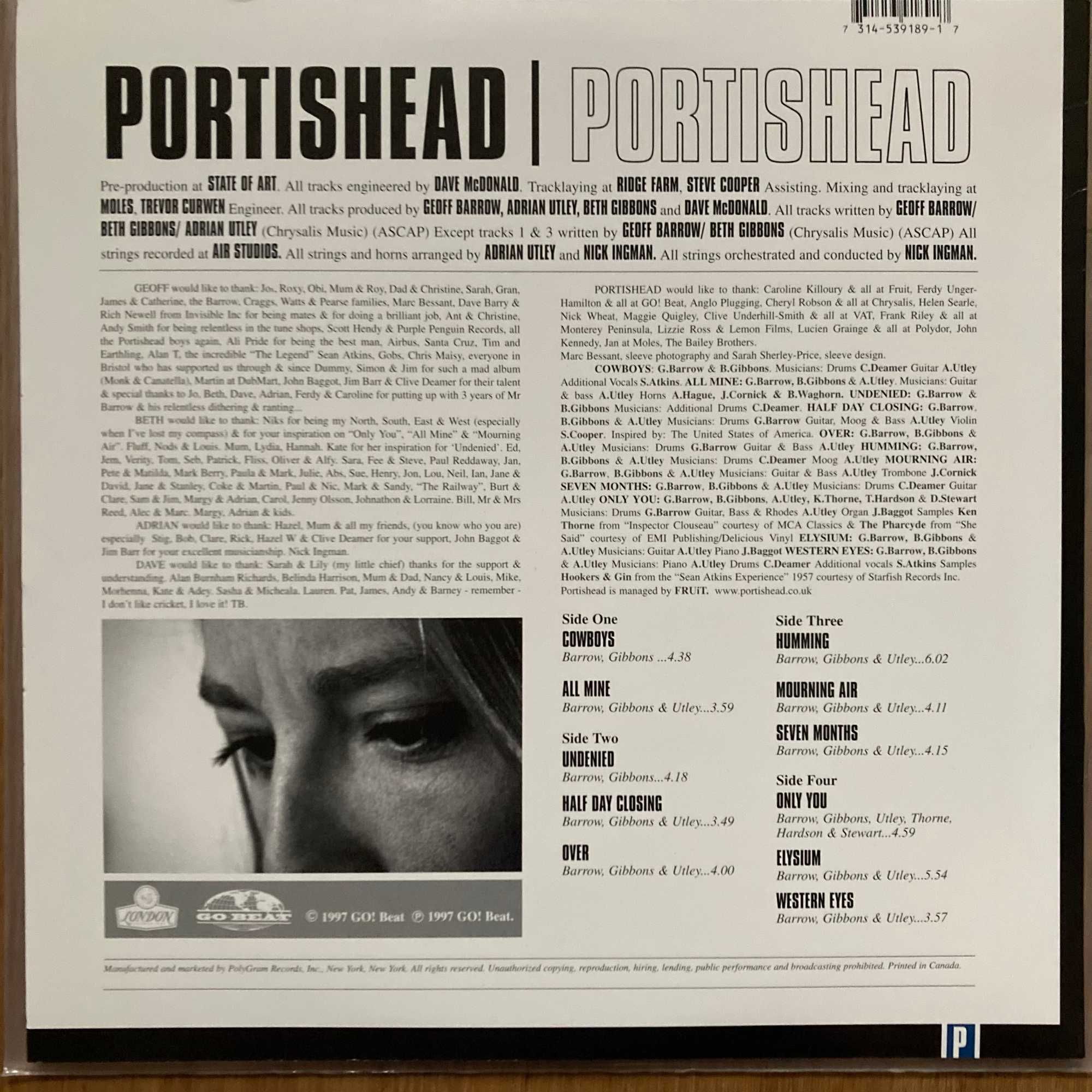 Portishead ‎– Portishead, 2LP