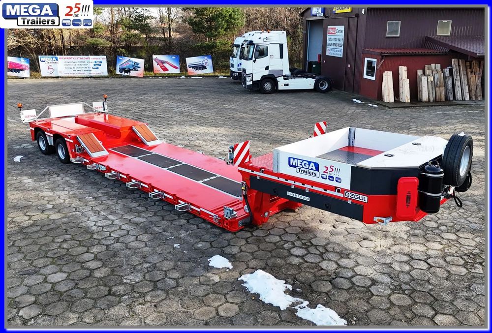 Mega Hydrauliczna Łabędzia Szyja, pokład 650 + 575 cm rozciągu, 2 osie, DMC 46 Ton !  TIEFBET 2 osie, odpinany balkon, pod kombajny, harvestery, budowlane!