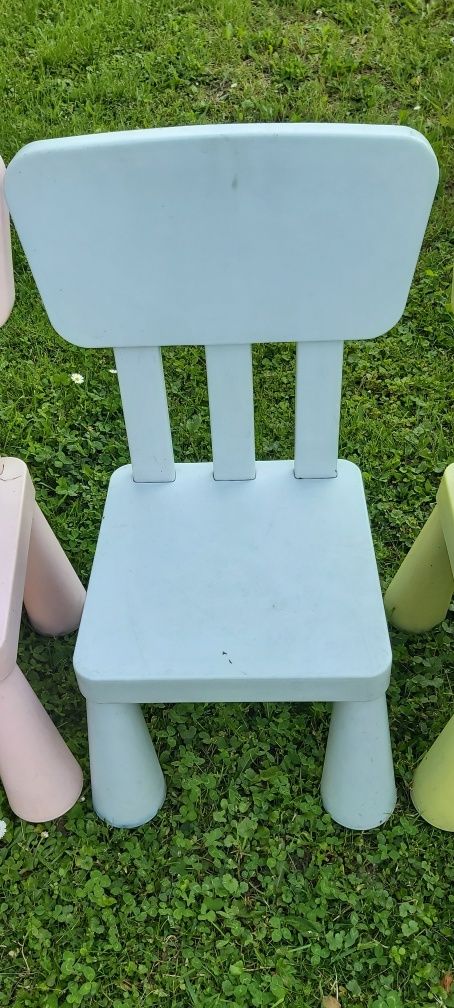 Stolik I 5x krzeselko mamut dla dzieci, kolorowe ogrodowe