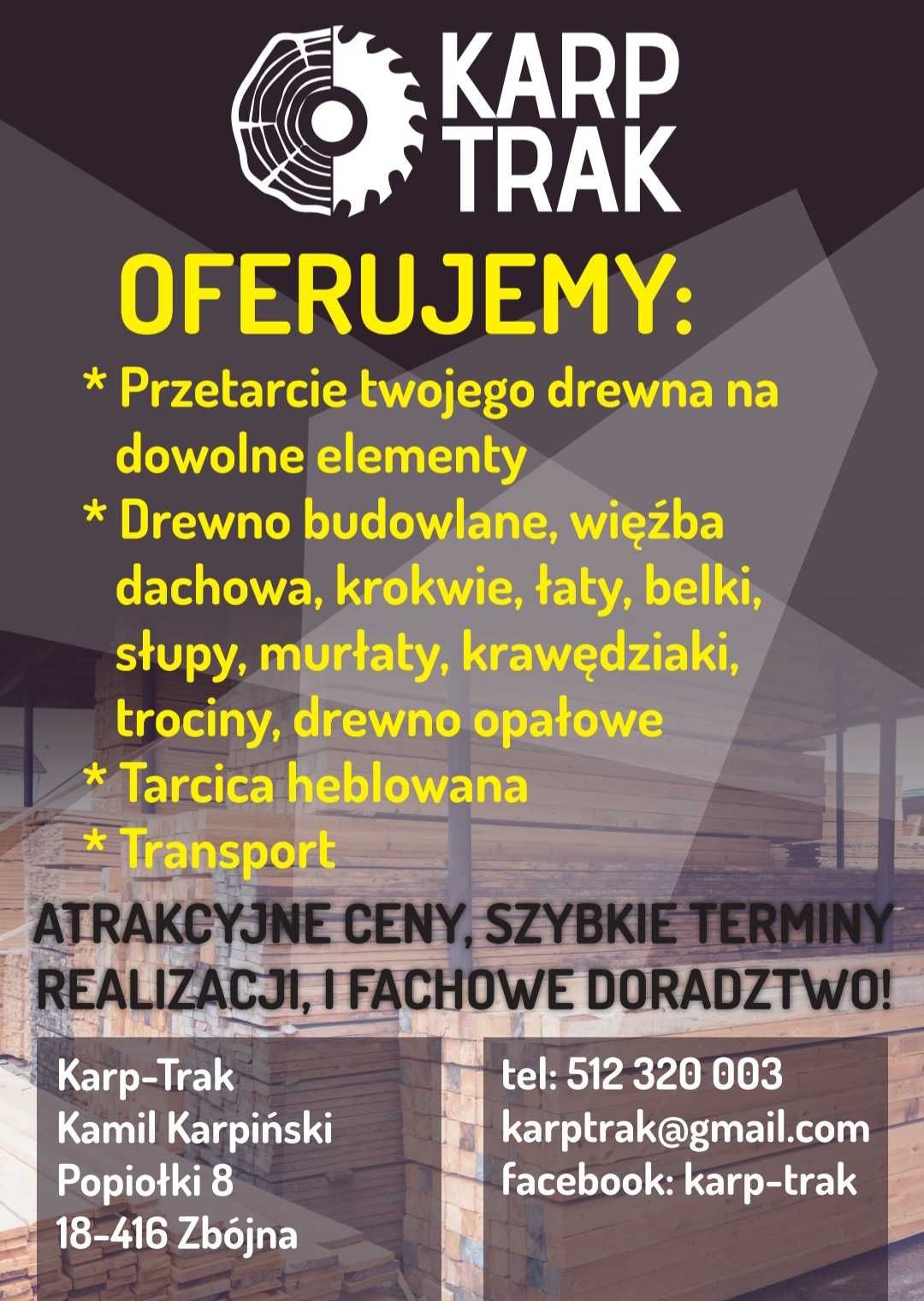 Drewno konstrukcyjne/ więźby dachowe Podlaskie