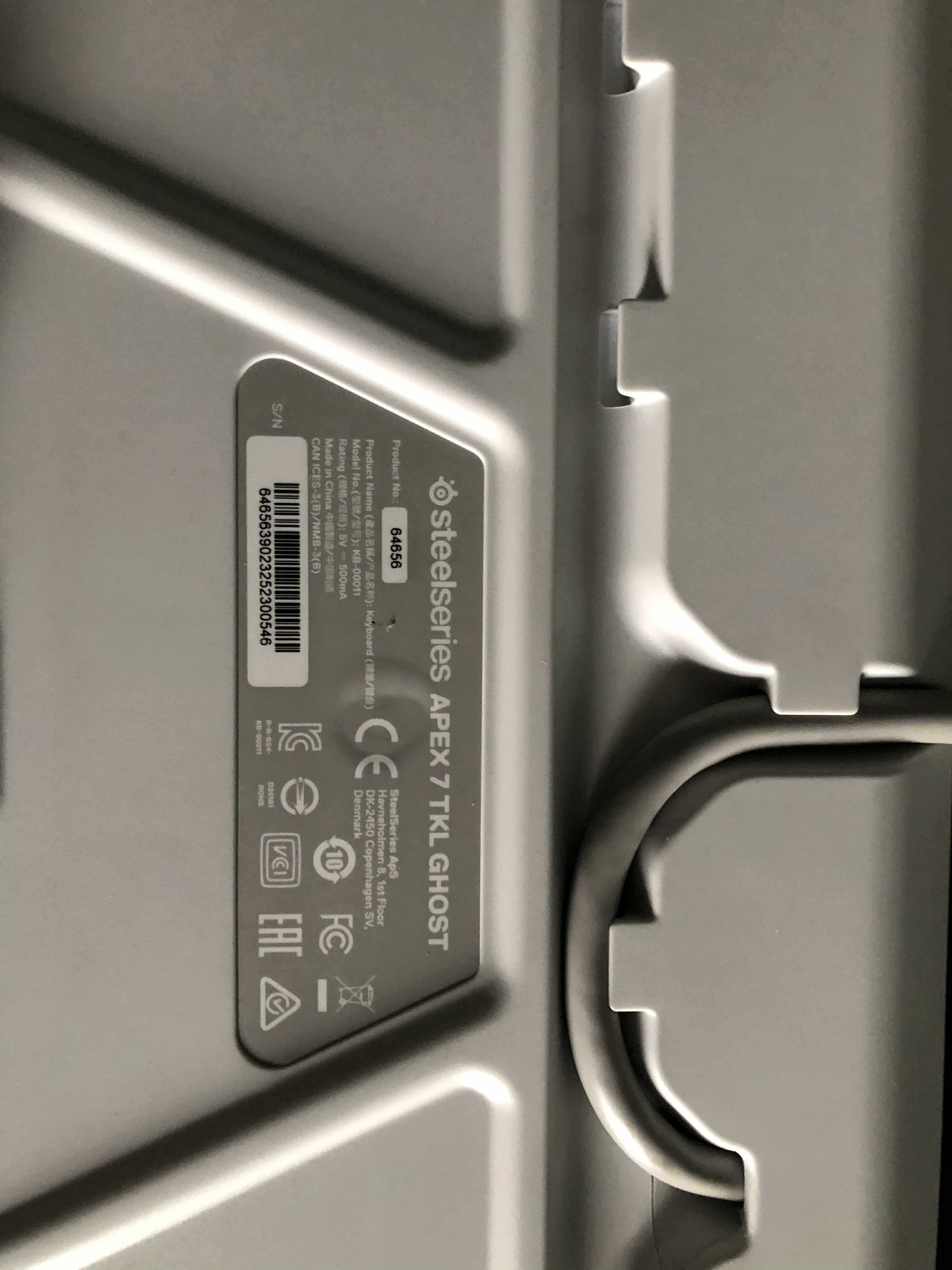Klawiatura SteelSeries Apex 7 TKL Ghost - Biała
