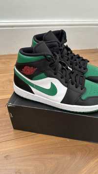 Jordan 1 biqueira média retrô verde pinho preto branco 43 EUR