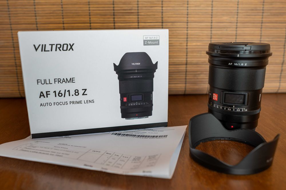 Viltrox AF 16mm f/1.8 Z – jak nowy, gwarancja
