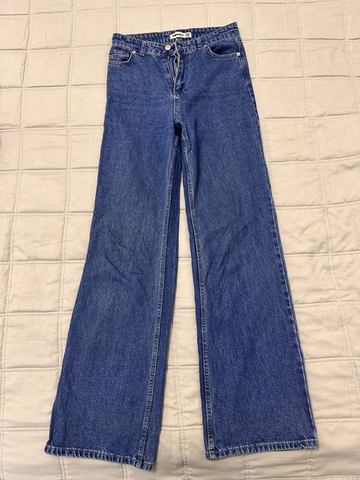 Джинси широкі темно-сині