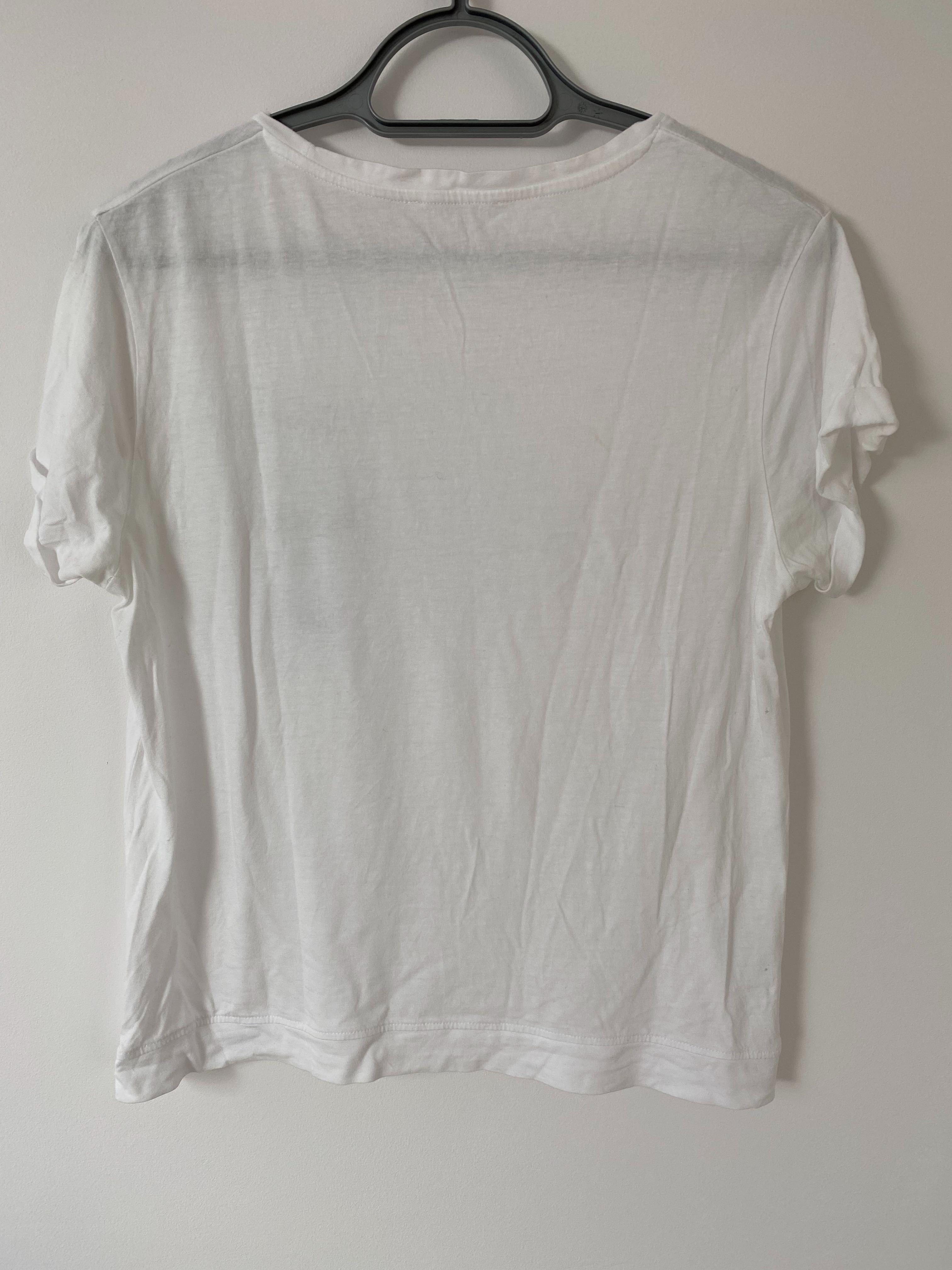 Biały t-shirt Mango