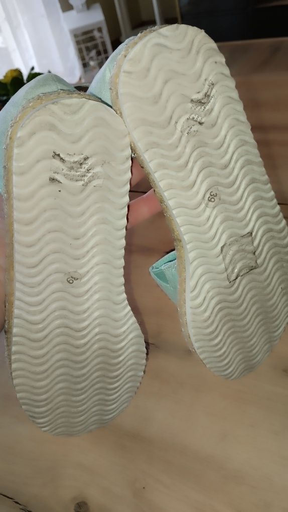 Espadryle zapinane 39 miętowe buty damskie letnie Bon Prix