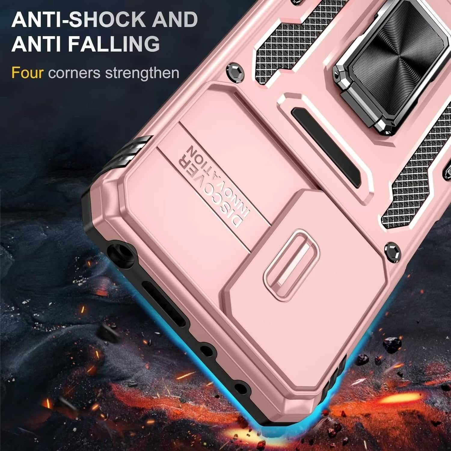 Asuwish etui pancerne Xiaomi Redmi Note 11 / 11S 4G osłona aparatu róż