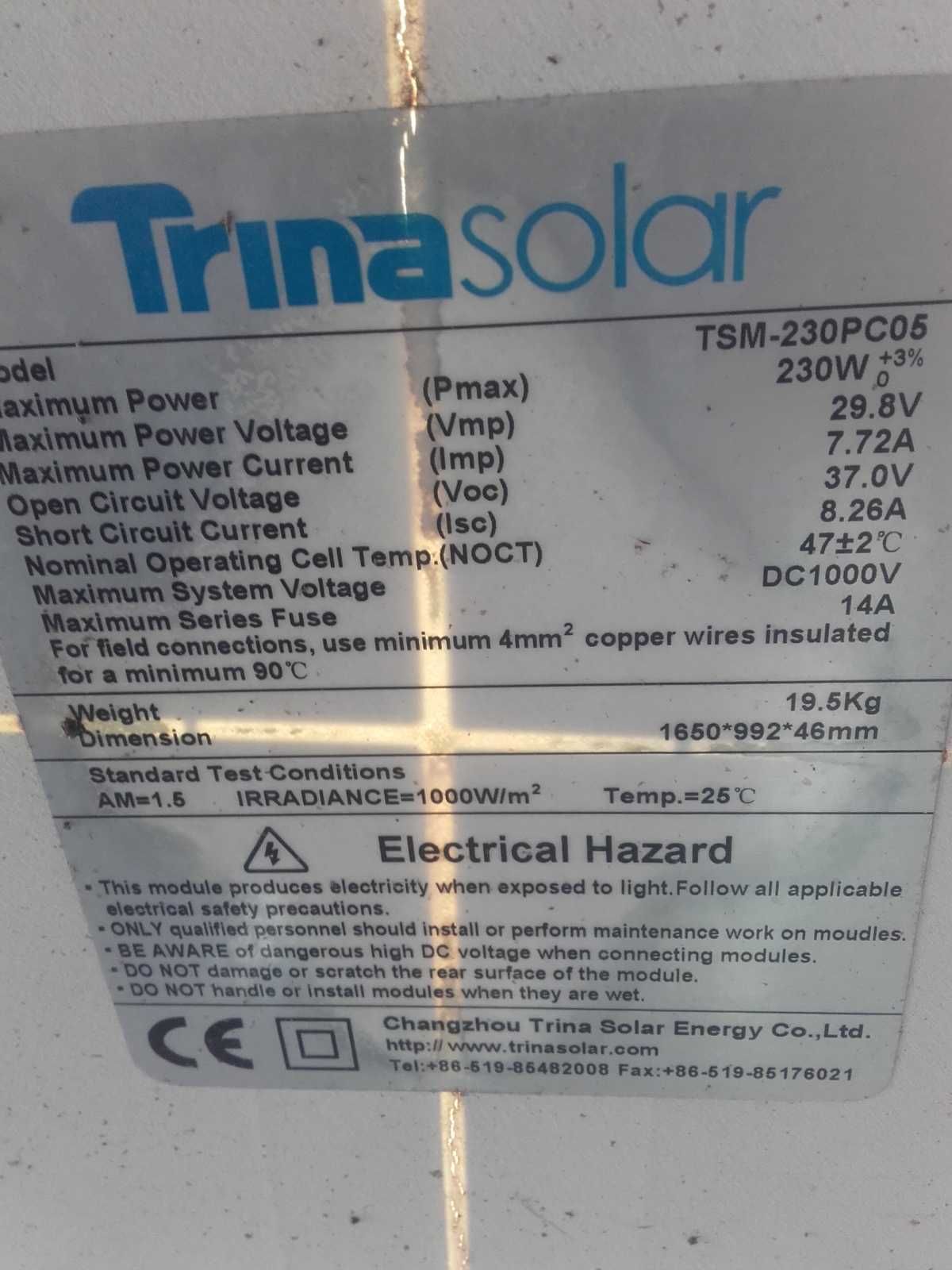 Panel fotowoltaiczny Trina Solar 230W