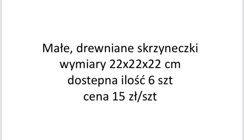 Skrzynki drewniane 22x22x22 cm