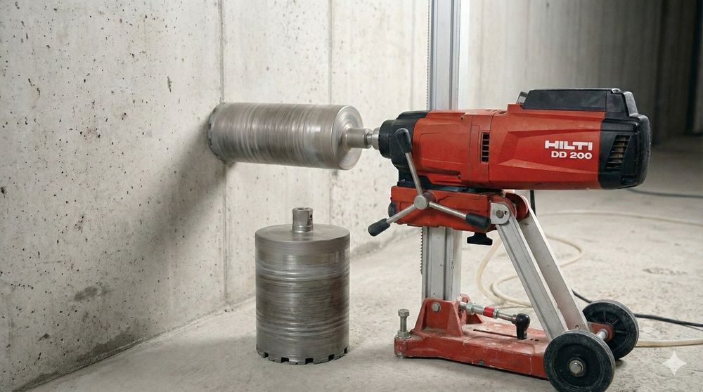 Прокат установки для алмазного буріння, різки бетону + алмазні коронки