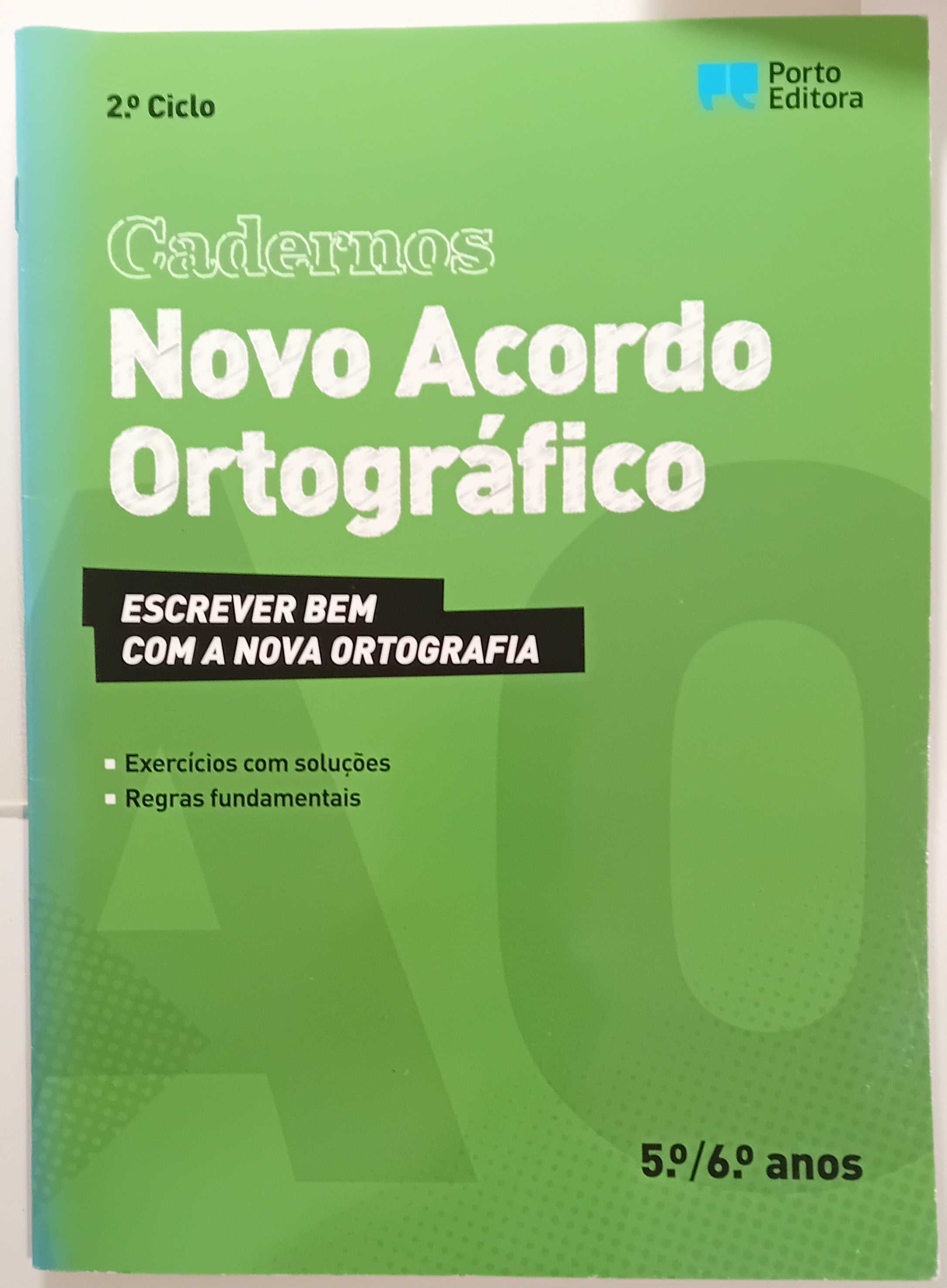 2 livros de exercícios sobre o Acordo ortografico 2° e 3° ciclos