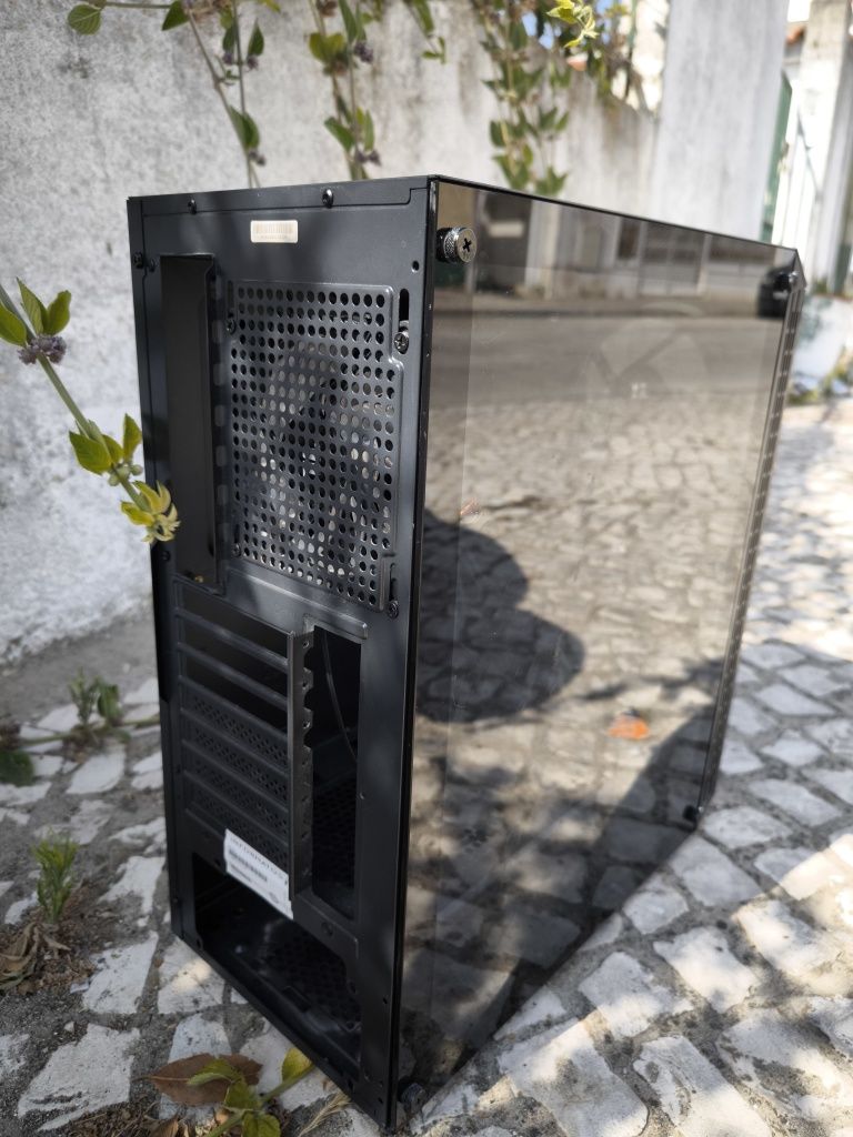 Caixa Extended-ATX 1Life c:bloom RGB Tempered Glass Preta