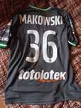 Koszulka meczowa matchworn T.Makowski Lechia Gdańsk autograf