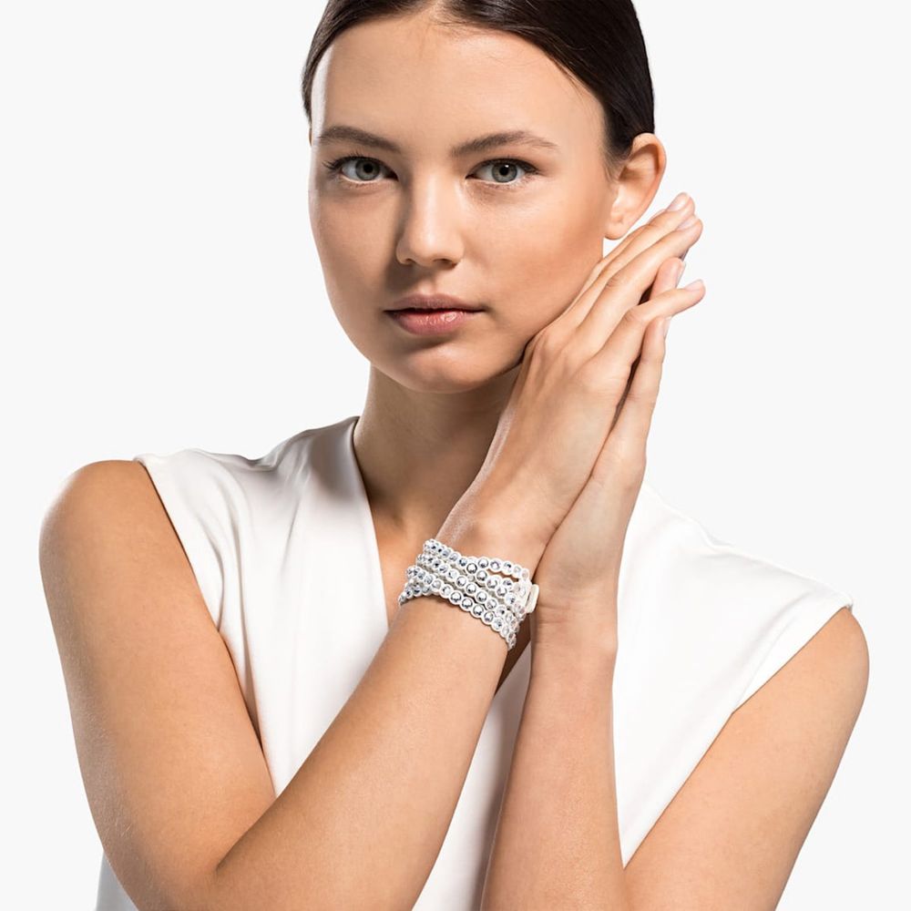Bransoletka Swarovski Power Collection skora zamsz krysztaly choker