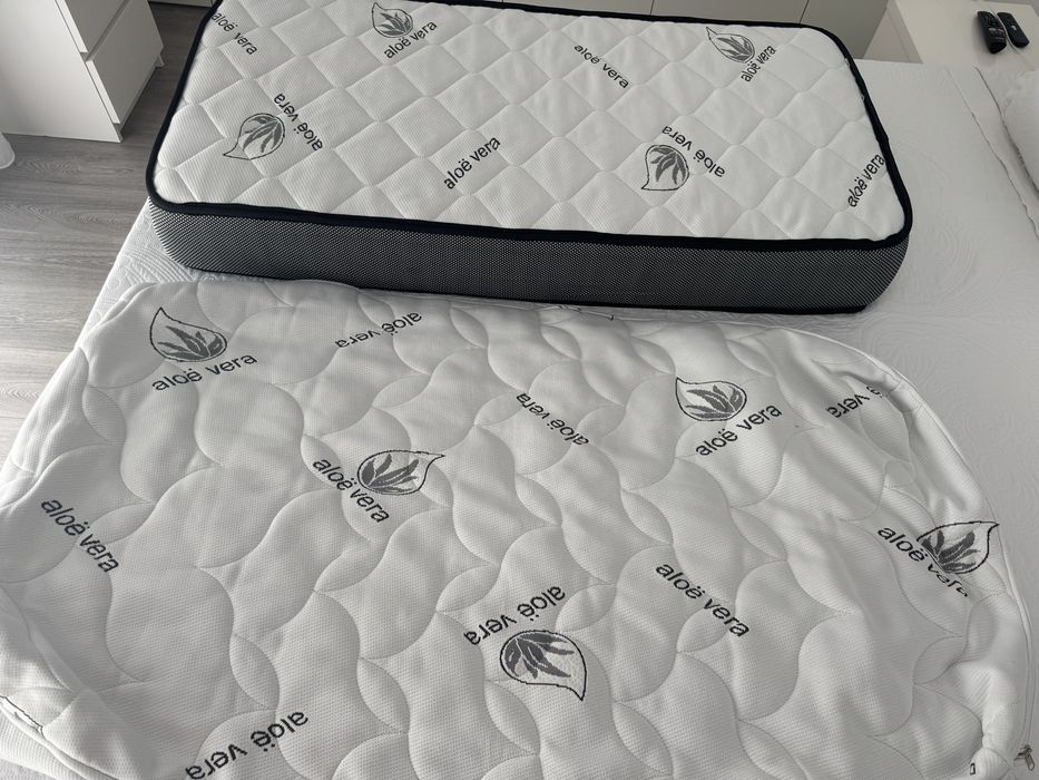 Colchão de berço viscoelastico - aloe vera com capa protetora