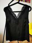 Czarna elegancka z koronka bluzka H&M 38 M. Nowa