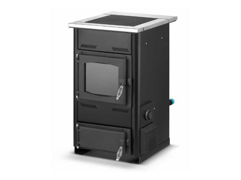 Piec kuchnia węglowa westfalka z płaszczem wodnym TEMY ES 10 kW czarna