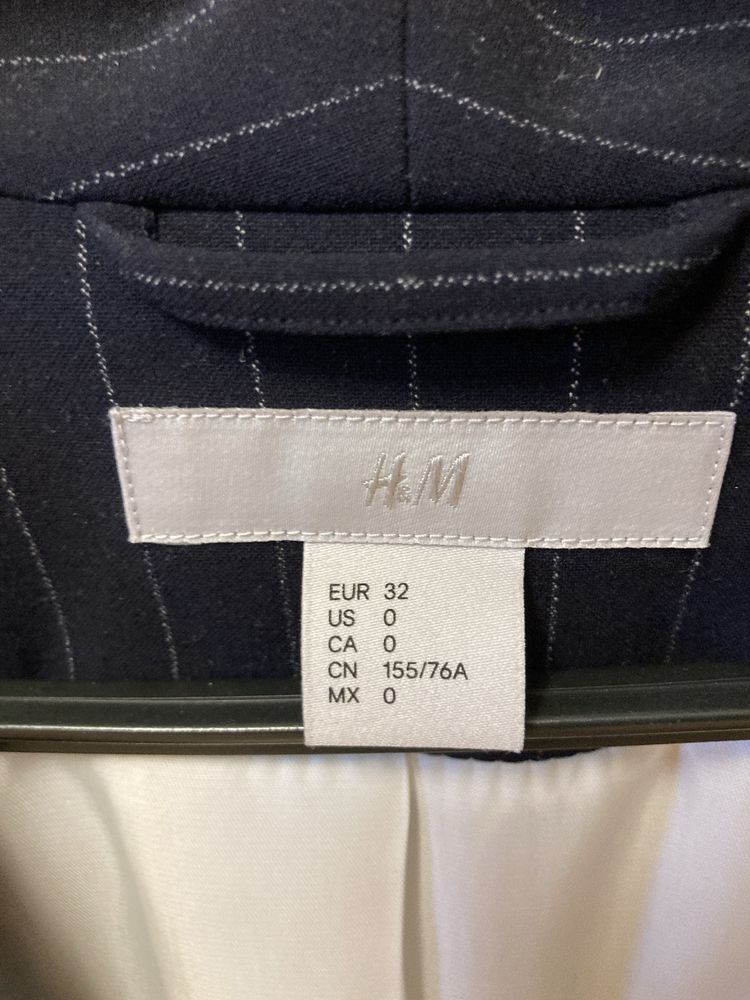 Zakiet taliowany XS marszczone rekawki H&M raz ubrany