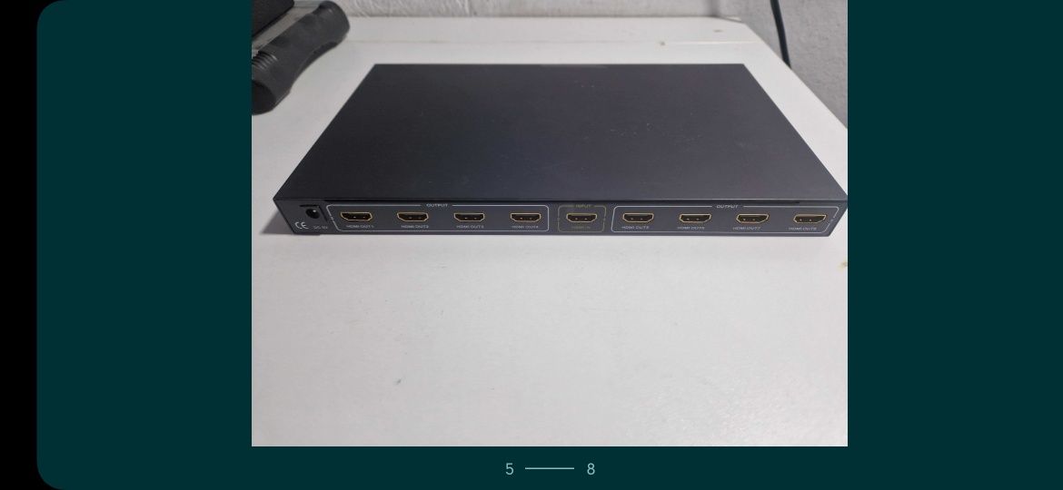 4 x spliter , rozdzielacz sygnału hdmi 8 portowy