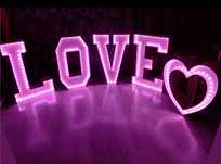 Napis LOVE & Serce LED RGB Cyferki wynajem