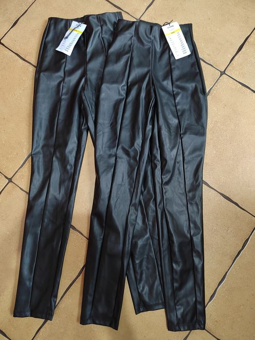 XS leginsy eko skóra ocieplane