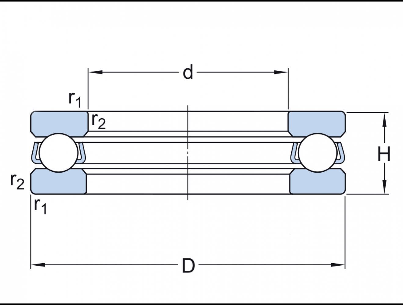 Подшипник шариковый упорный 51313. Производитель - ZVL (Словакия)