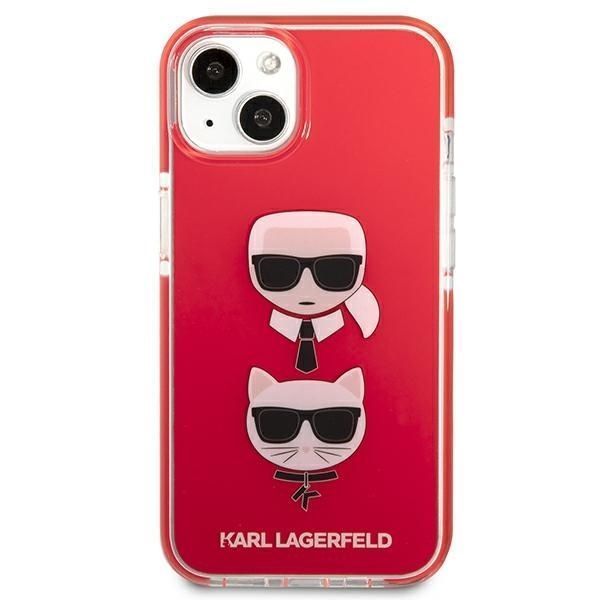 Etui Karl Lagerfeld "Karl & Choupette" do iPhone 13 Mini - Czerwony