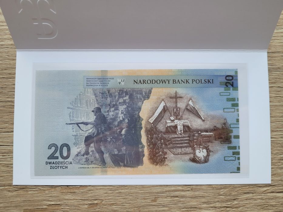 Zestaw banknotów kolekcjonerskich 20 zł - niskie numery, stan bankowy