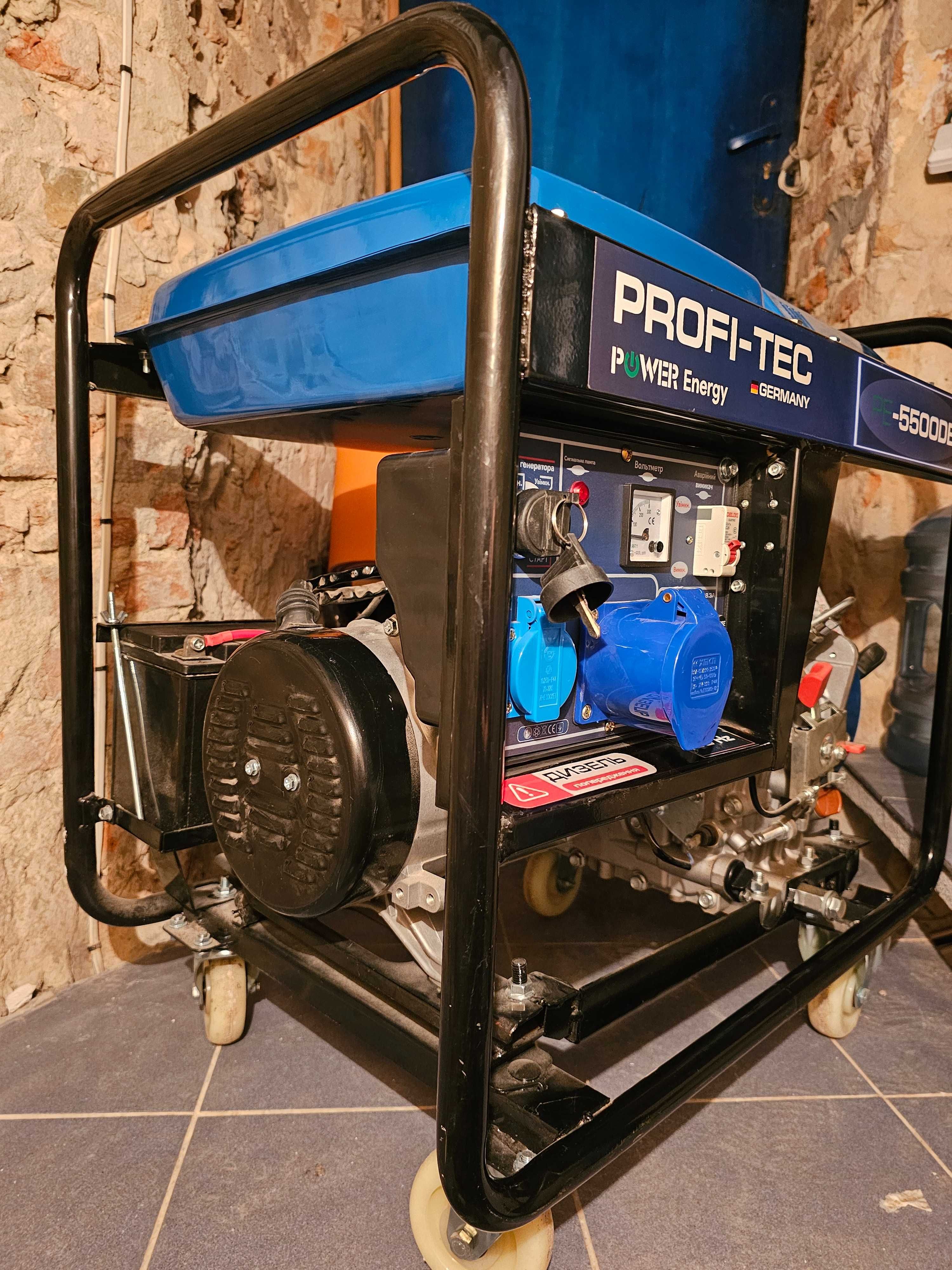 Генератор дизельный PROFI-TEC PE-5500DE (5,5 кВт)