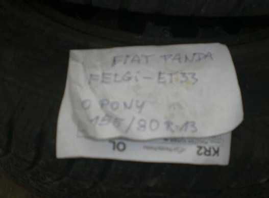 koła Opony zimowe z felgami Fiat panda 4 sztuki