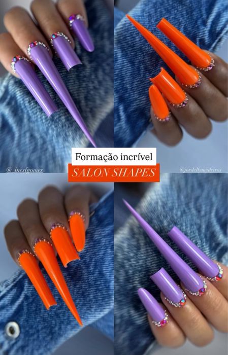 Nail designer, fibra de vidro e molde F1