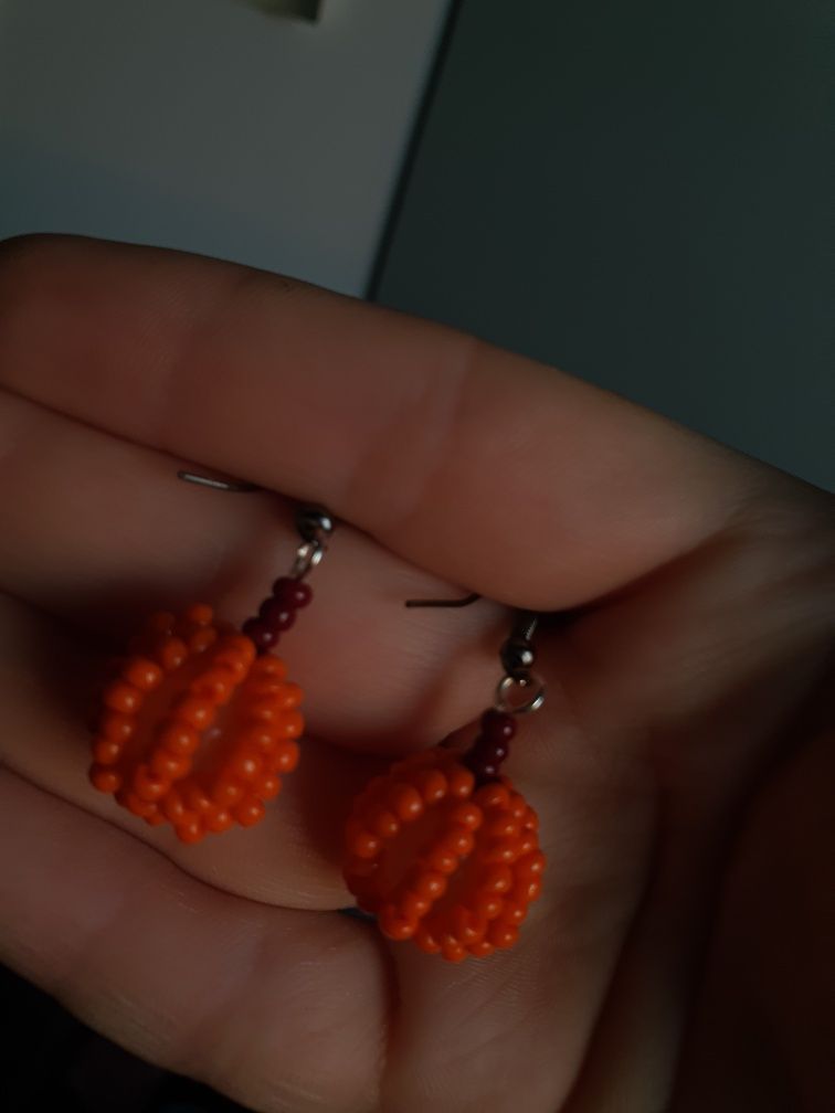 Kolczyki dyńki dynie jesieniara halloween earrings witch horror jesień