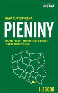 Pieniny 1:25 000 mapa turysyczna PIĘTKA - praca zbiorowa