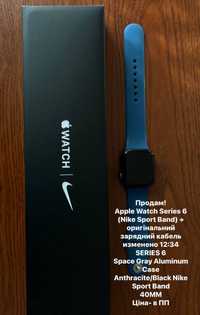 Продам Apple Watch Series 6(Nike Sport Band+ оргинальний кабель.