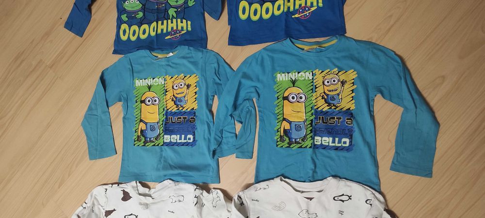 8 szt. Bluzki r.116/122 dla bliźniaków