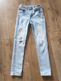 H&M spodnie dżinsowe r.140 jak NOWE