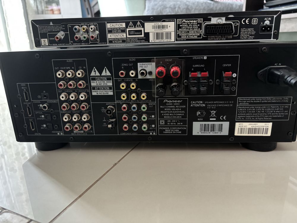 Amplituner Pioneer VSX-420 + Dvd Pioneer DV-320