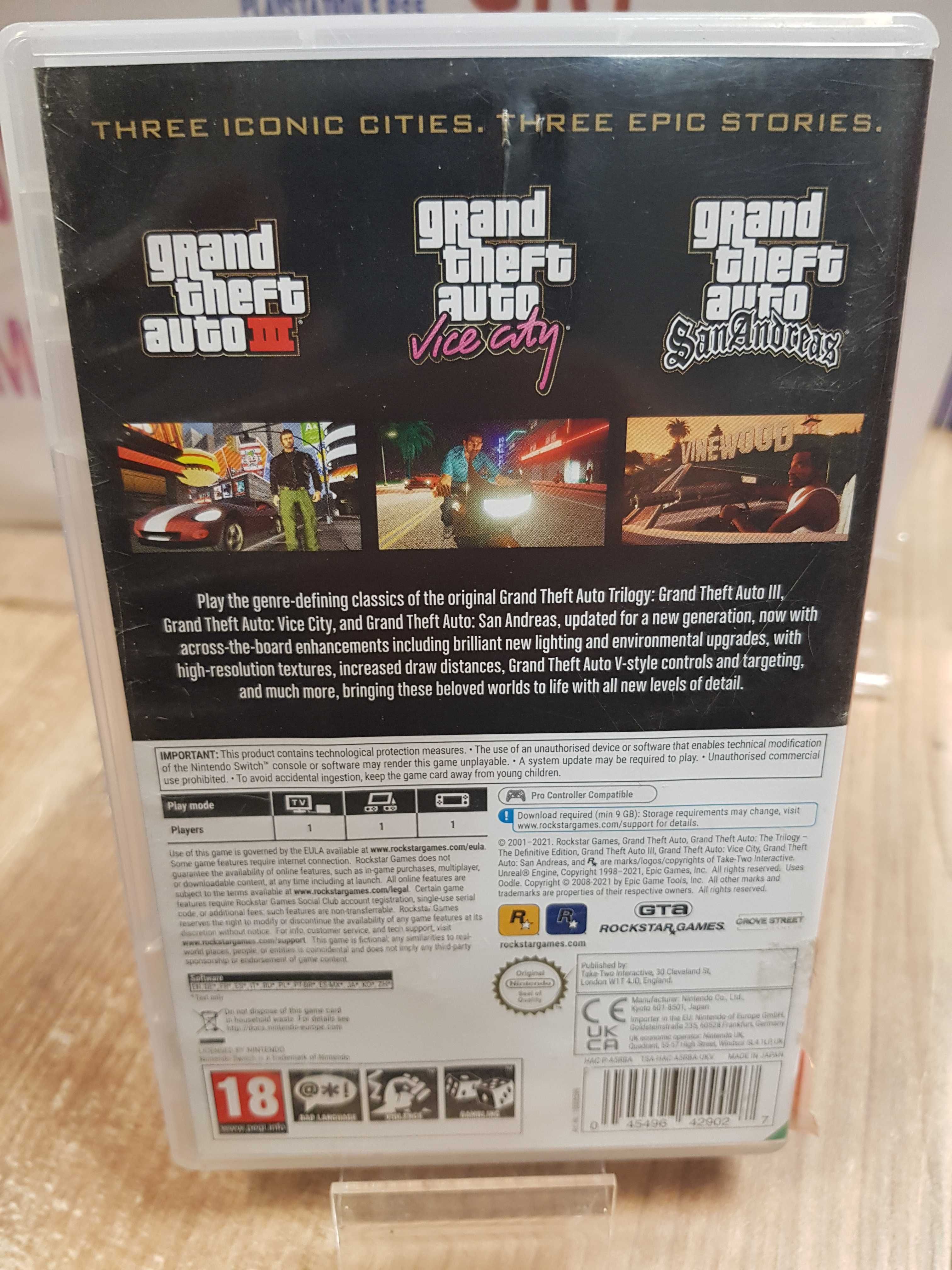 Grand Theft Auto: The Trilogy - The Definitive Edition Switch