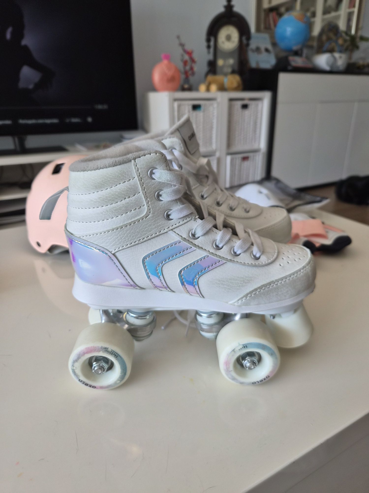 Set de patins 4 rodas menina tamanho 34
