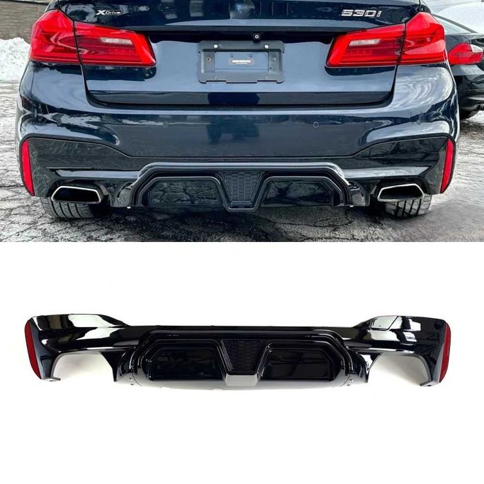 Дифузор на задній бампер BMW 5-Series G30/G31 (2016-2023) стиль М5 CS