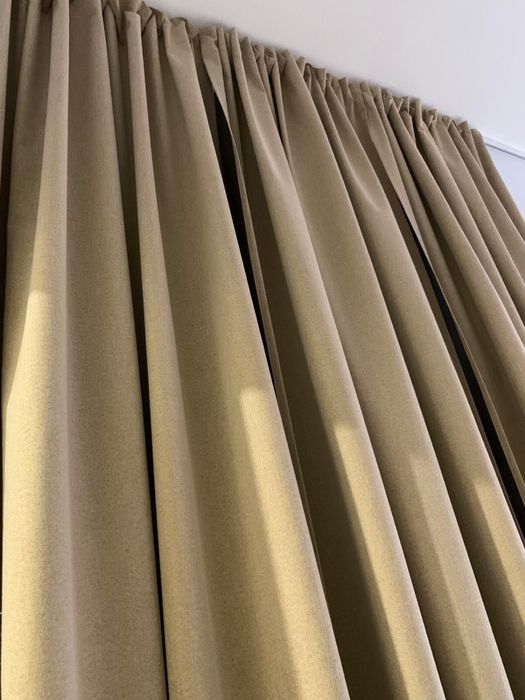 Cortinado Novo opaco, 1ud, bege/c/fita p/ franzir