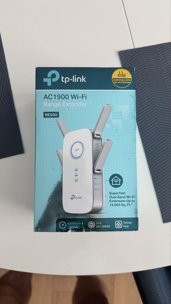 TP-LINK RE500 AC900 Wzmacniacz Wi-Fi Range Extender 4 anteny