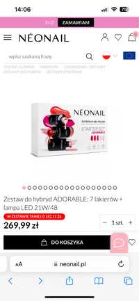 Zestaw do paznokci adorable neonail lakiery lampa 21W/48 neonail